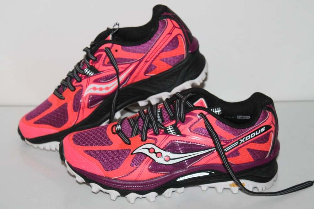 Saucony Xodus 5.0 Trail Sneakers, Women's 6, Pink Purple Black, Hiking, Outdoor